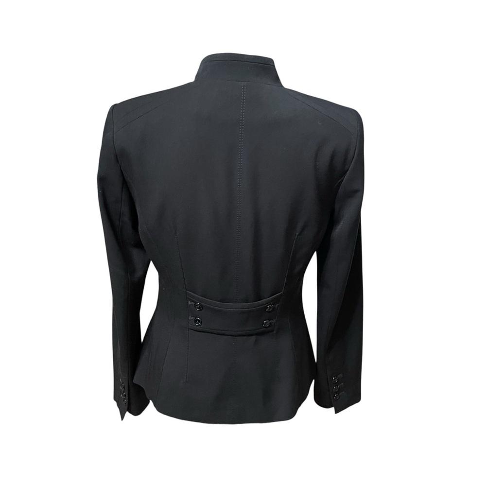 White House Black Market Black Fitted Blazer Jacket Women’s Size 4 One Button - Picture 3 of 12